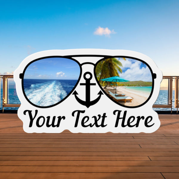 Personalized Caribbean Sunglasses Cruise Door Magnet Cruise Door Magnets Cruise Into