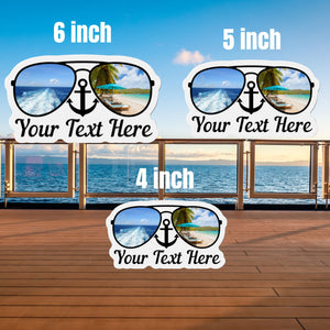 Personalized Caribbean Sunglasses Cruise Door Magnet Cruise Door Magnets Cruise Into