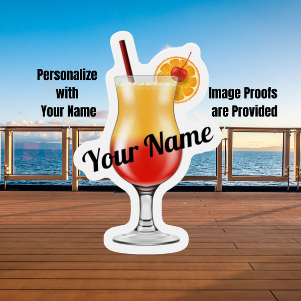Personalized Cocktail Drink Cruise Door Magnets Cruise Door Magnets Cruise Into