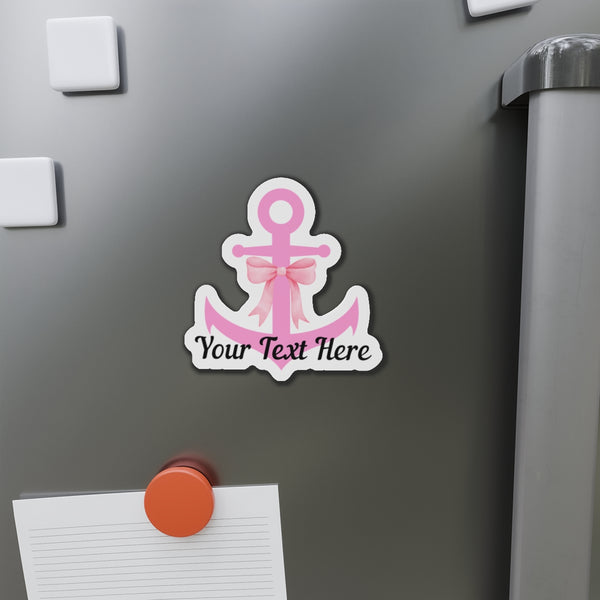 Personalized Pink Coquette Bow Anchor Cruise Door Magnet Cruise Door Magnets Cruise Into