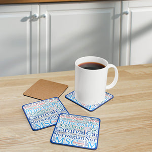 Cruise Words Coaster Set (4-Piece) Coasters Cruise Into
