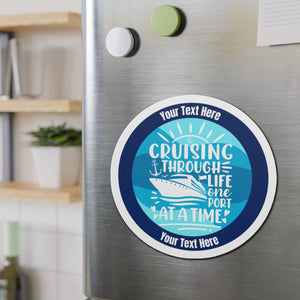 Personalized Cruising Through Life One Port At A Time Cruise Door Magnet Cruise Door Magnets Cruise Into