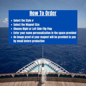 Personalized Flip Flop Cruise Door Magnets Cruise Door Magnets Cruise Into