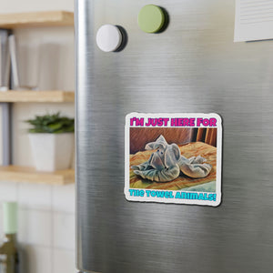 I'm Just Here For The Towel Animals! Cruise Door Magnet Cruise Door Magnets Cruise Into
