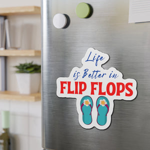 Life is Better in Flip Flops Cruise Door Magnet Cruise Door Magnets   