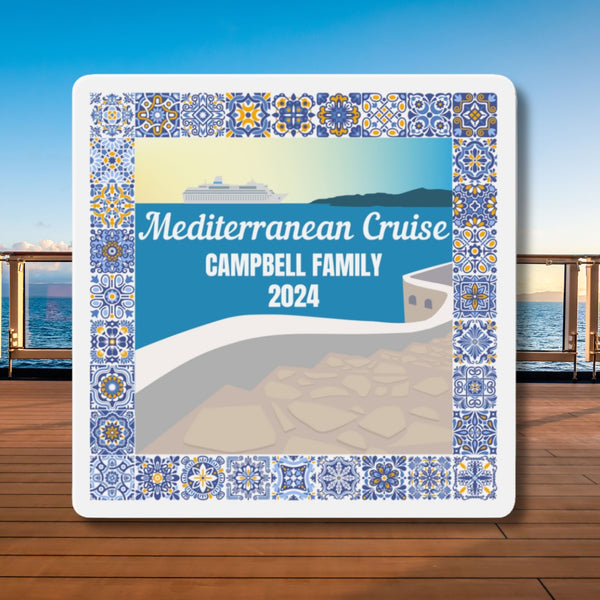 Personalized Mediterranean Cruise Door Magnet Cruise Door Magnets   