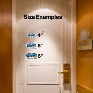Personalized Mediterranean Sunglasses Cruise Door Magnet Cruise Door Magnets Cruise Into