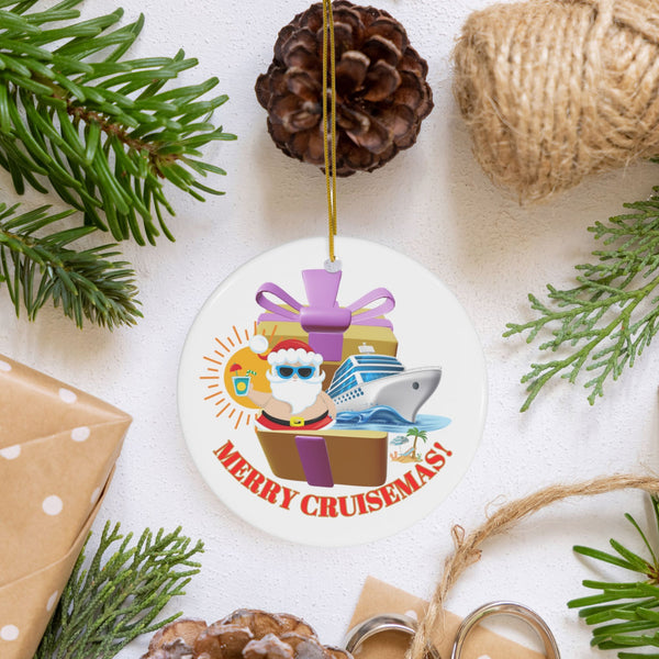 Merry Cruisemas Ceramic Christmas Tree Ornament Cruise Tree Ornaments   