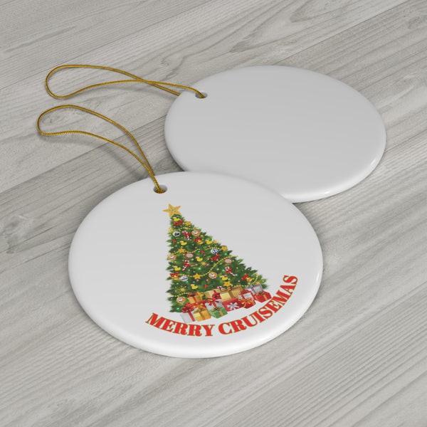 Christmas Cruise Tree Ceramic Ornament Cruise Tree Ornaments Circle  