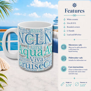 NCL Cruise-themed mug 