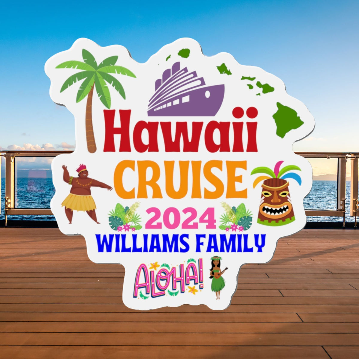 Personalized Hawaii Cruise Door Magnet – Cruise Into