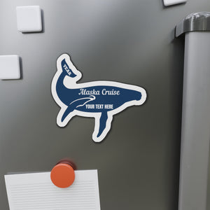 Personalized Humpback Whale Alaska Cruise Door Magnet Cruise Door Magnets Cruise Into