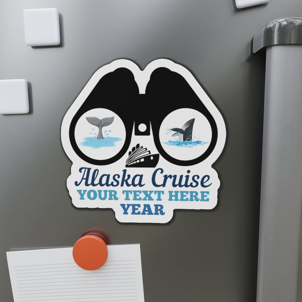 Personalized Alaska Whale Watching Cruise Door Magnet Cruise Door Magnets 6 × 6"  