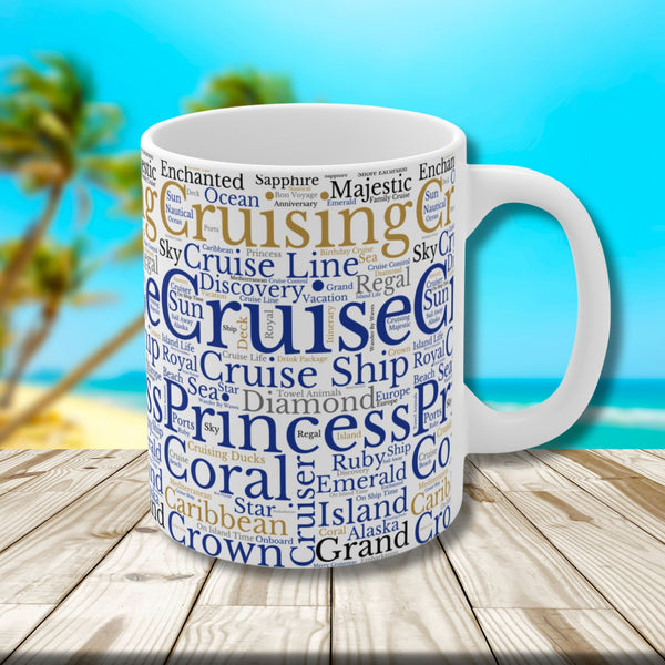 Princess Cruise Words Mug Mug 11oz  