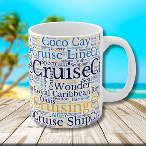 Royal Caribbean Cruise Words Mug Mug 11oz  