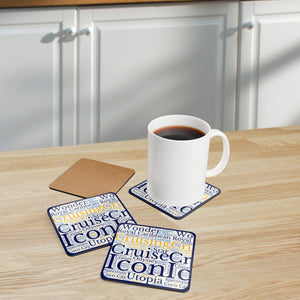 Royal Caribbean Cruise Coaster Set (4-Piece) Coasters Cruise Into