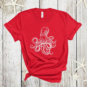 Scarlet Night Octopus Virgin Voyages T-shirt SHIRT Cruise Into