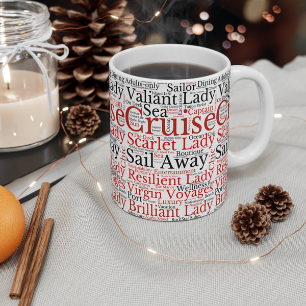 Virgin Voyages Cruise Words Mug Mug   