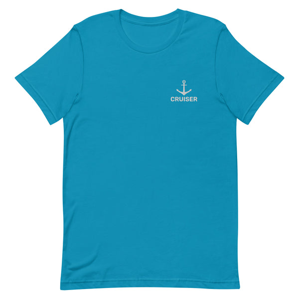 Cruiser Anchor Embroidered T-Shirt SHIRT Aqua S 