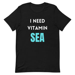 I Need Vitamin Sea T-shirt SHIRT Black XS 