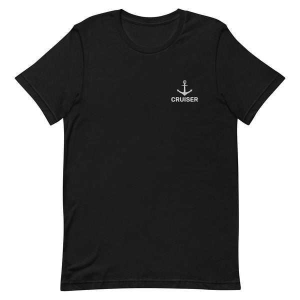 Cruiser Anchor Embroidered T-Shirt SHIRT Black S 