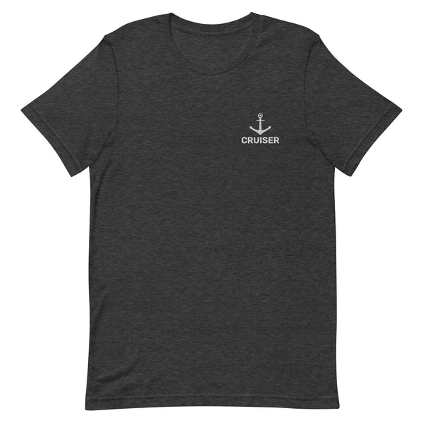 Cruiser Anchor Embroidered T-Shirt SHIRT Dark Grey Heather S 