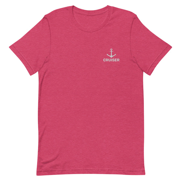 Cruiser Anchor Embroidered T-Shirt SHIRT Heather Raspberry S 